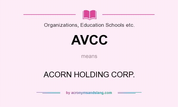 What does AVCC mean? It stands for ACORN HOLDING CORP.
