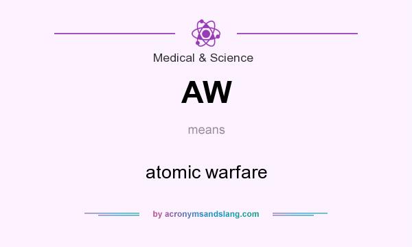 What does AW mean? It stands for atomic warfare
