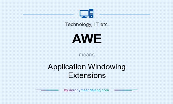 What does AWE mean? It stands for Application Windowing Extensions