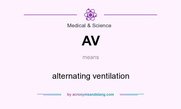 What does AV mean? It stands for alternating ventilation