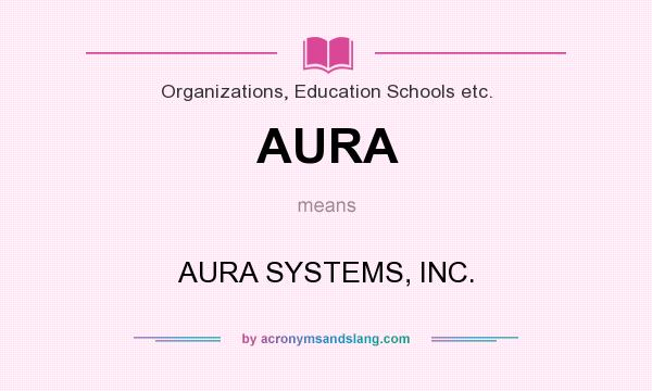 What does AURA mean? It stands for AURA SYSTEMS, INC.