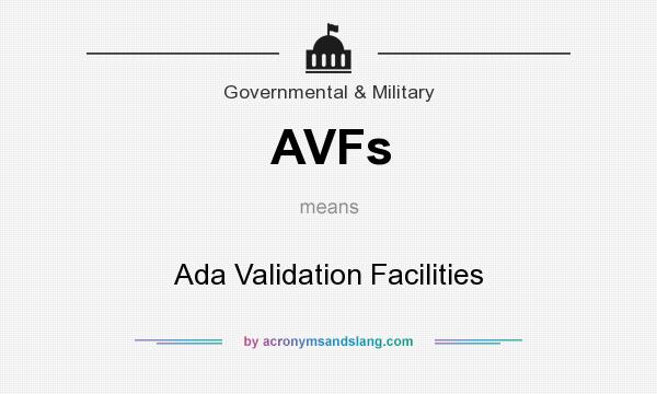 What does AVFs mean? It stands for Ada Validation Facilities