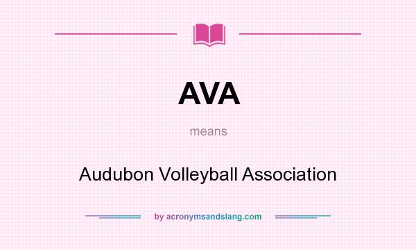What does AVA mean? It stands for Audubon Volleyball Association