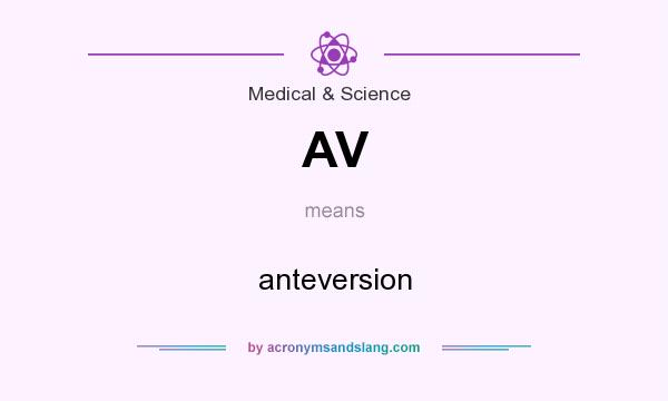What does AV mean? It stands for anteversion