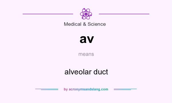 What does av mean? It stands for alveolar duct