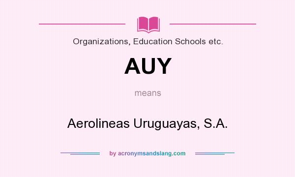 What does AUY mean? It stands for Aerolineas Uruguayas, S.A.