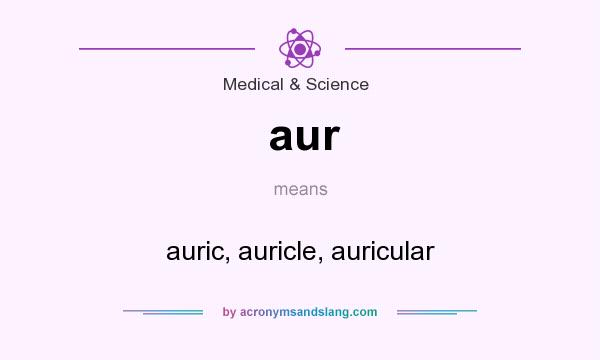 What does aur mean? It stands for auric, auricle, auricular
