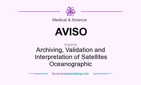 What does AVISO mean? It stands for Archiving, Validation and Interpretation of Satellites Oceanographic