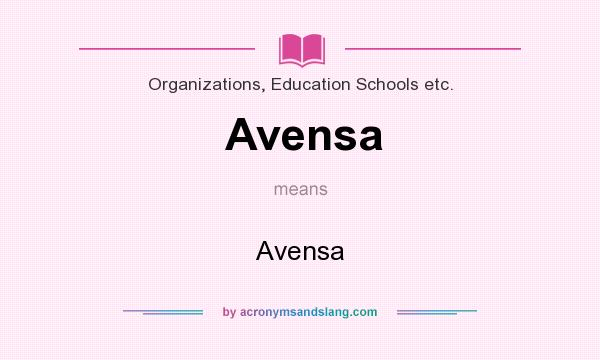 What does Avensa mean? It stands for Avensa