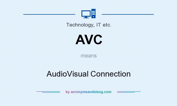 What does AVC mean? It stands for AudioVisual Connection