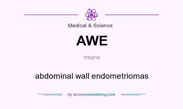 What does AWE mean? It stands for abdominal wall endometriomas