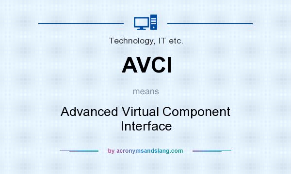 What does AVCI mean? It stands for Advanced Virtual Component Interface