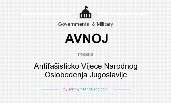 What does AVNOJ mean? It stands for Antifašisticko Vijece Narodnog Oslobodenja Jugoslavije