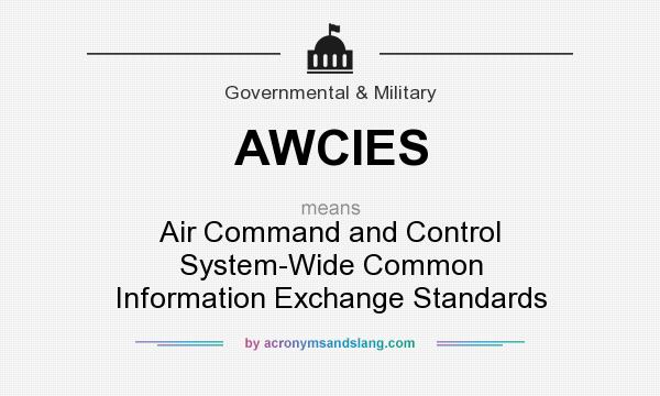 What does AWCIES mean? It stands for Air Command and Control System-Wide Common Information Exchange Standards