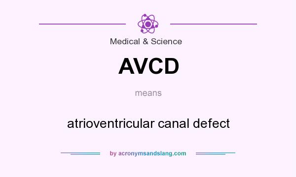 What does AVCD mean? It stands for atrioventricular canal defect