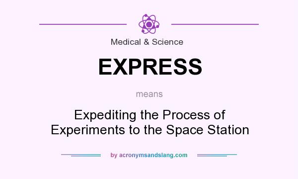 What does EXPRESS mean? It stands for Expediting the Process of Experiments to the Space Station