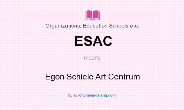 What does ESAC mean? It stands for Egon Schiele Art Centrum