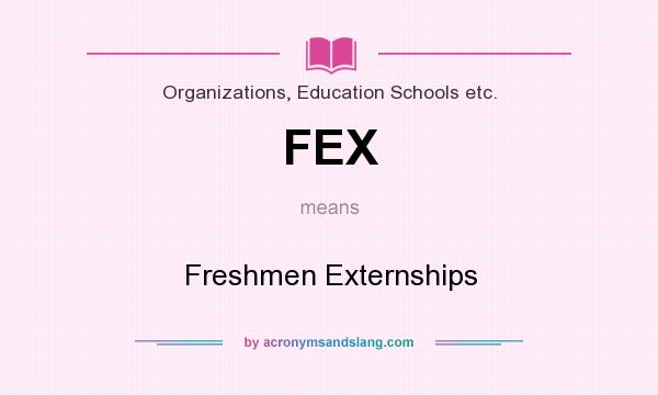 What does FEX mean? It stands for Freshmen Externships
