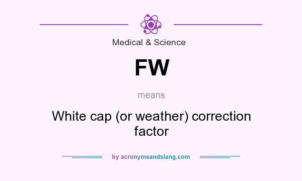 What does FW mean? It stands for White cap (or weather) correction factor