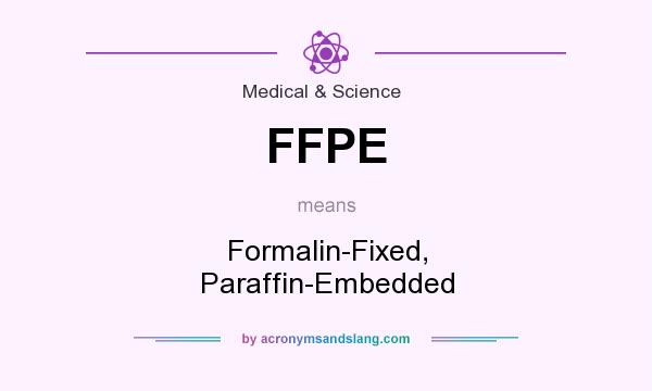 What does FFPE mean? It stands for Formalin-Fixed, Paraffin-Embedded