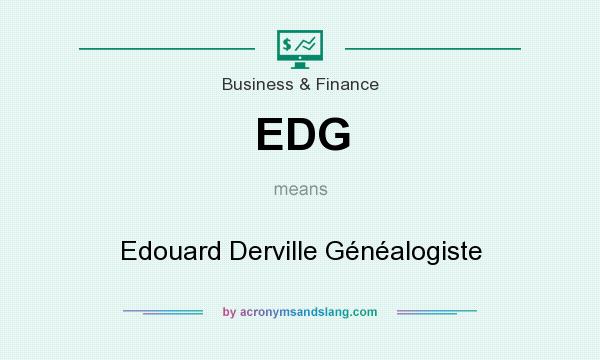 What does EDG mean? It stands for Edouard Derville Généalogiste