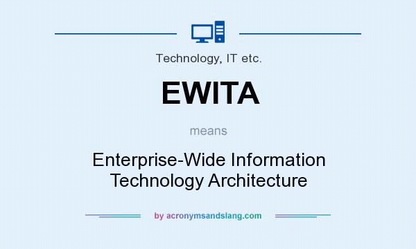 What does EWITA mean? It stands for Enterprise-Wide Information Technology Architecture