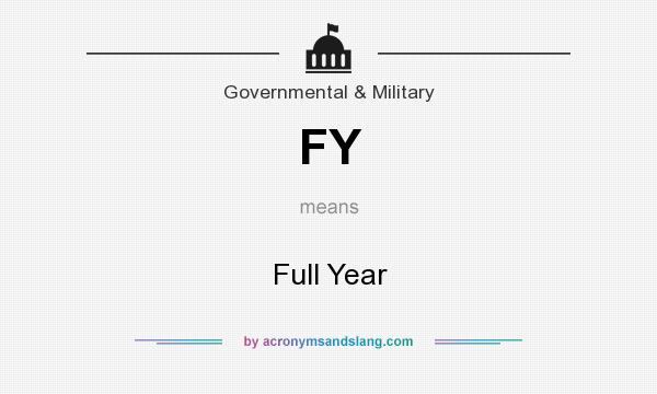 What does FY mean? It stands for Full Year