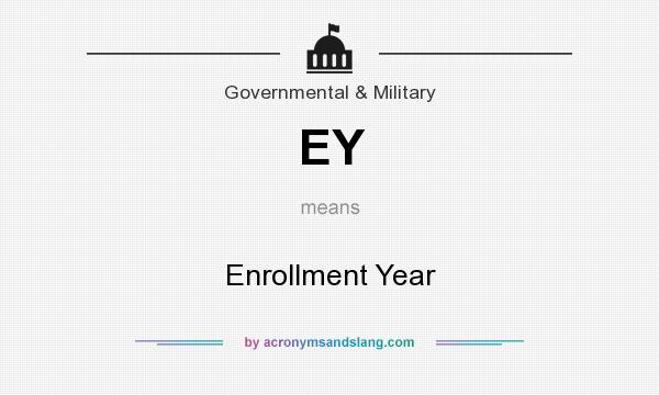 What does EY mean? It stands for Enrollment Year