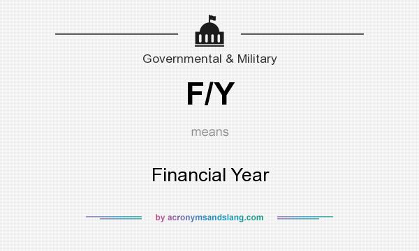 What does F/Y mean? It stands for Financial Year