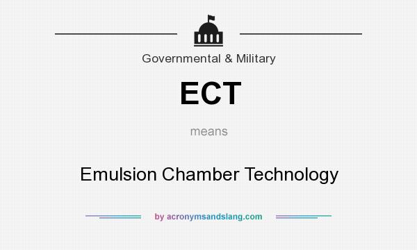 What does ECT mean? It stands for Emulsion Chamber Technology