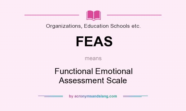 What does FEAS mean? It stands for Functional Emotional Assessment Scale