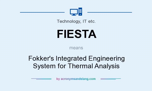 What does FIESTA mean? It stands for Fokker`s Integrated Engineering System for Thermal Analysis