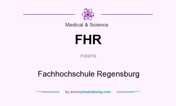 What does FHR mean? It stands for Fachhochschule Regensburg