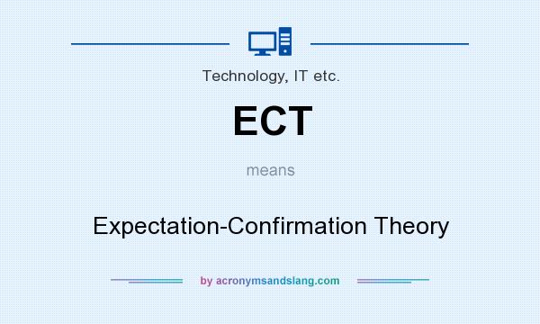 What does ECT mean? It stands for Expectation-Confirmation Theory