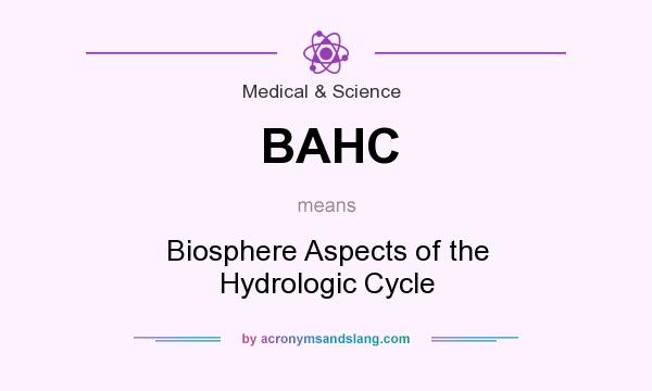 What does BAHC mean? It stands for Biosphere Aspects of the Hydrologic Cycle