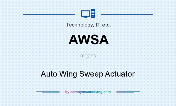 What does AWSA mean? It stands for Auto Wing Sweep Actuator
