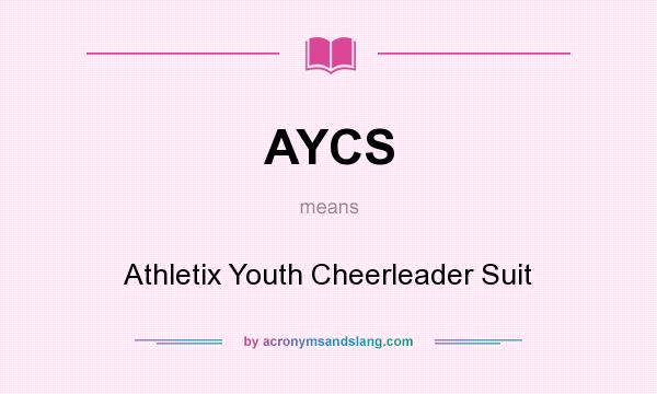 What does AYCS mean? It stands for Athletix Youth Cheerleader Suit