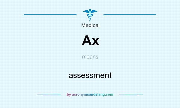What does Ax mean? It stands for assessment