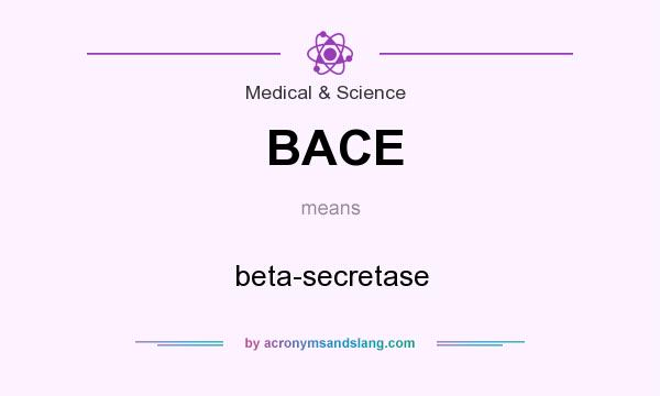 What does BACE mean? It stands for beta-secretase
