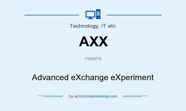 What does AXX mean? It stands for Advanced eXchange eXperiment