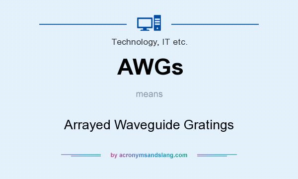 What does AWGs mean? It stands for Arrayed Waveguide Gratings