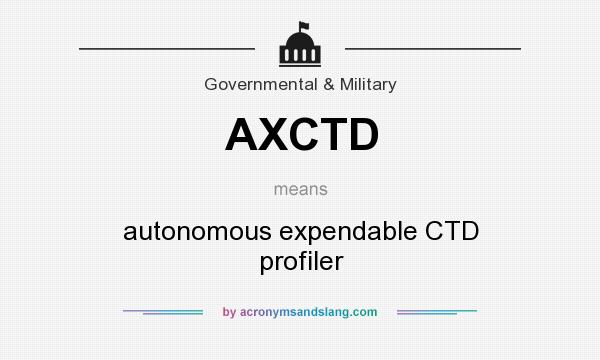 What does AXCTD mean? It stands for autonomous expendable CTD profiler