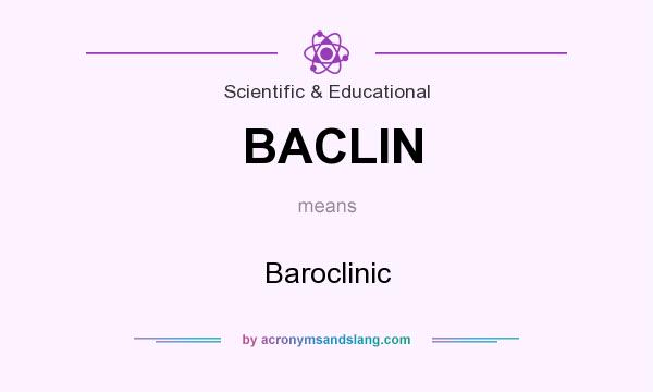 What does BACLIN mean? It stands for Baroclinic