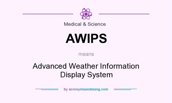 What does AWIPS mean? It stands for Advanced Weather Information Display System