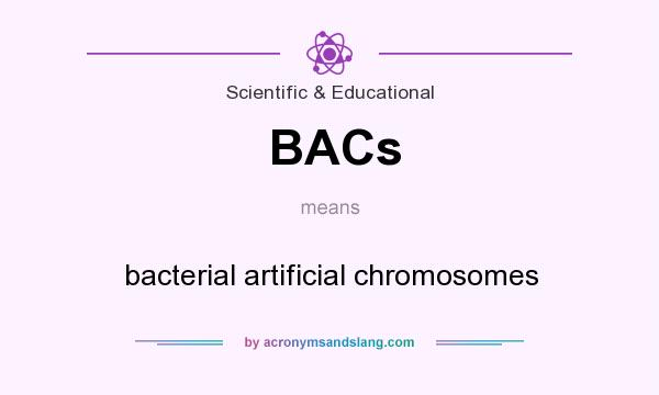 What does BACs mean? It stands for bacterial artificial chromosomes