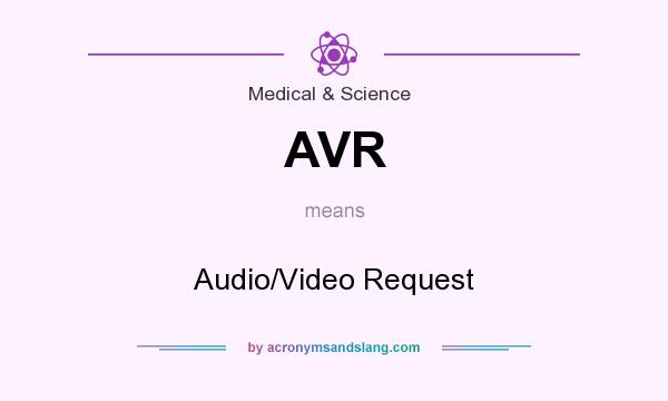What does AVR mean? It stands for Audio/Video Request