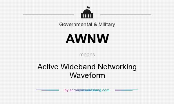What does AWNW mean? It stands for Active Wideband Networking Waveform