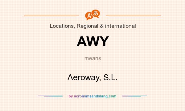 What does AWY mean? It stands for Aeroway, S.L.