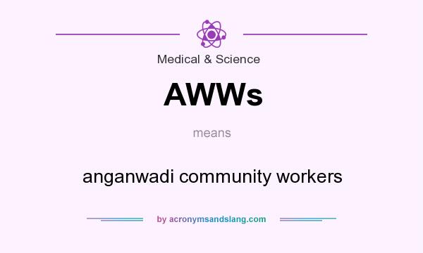 What does AWWs mean? It stands for anganwadi community workers