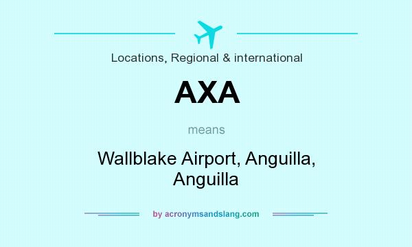 What does AXA mean? It stands for Wallblake Airport, Anguilla, Anguilla